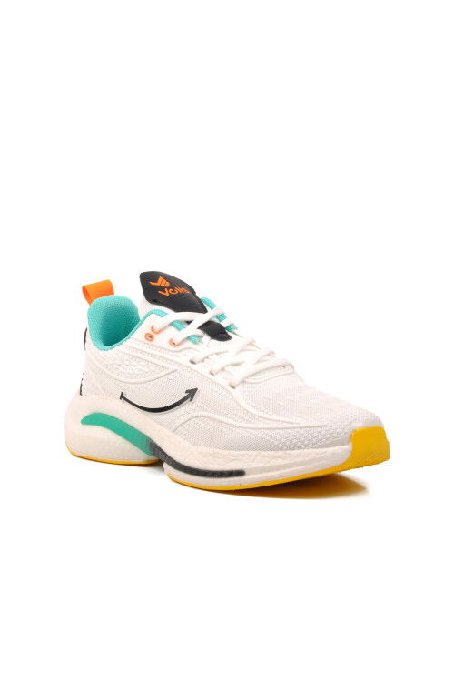 White Textile Mens Sports Shoes 24204 M