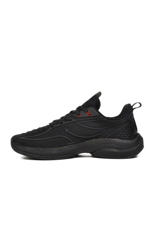 Black Textile Mens Sports Shoes 24204 M