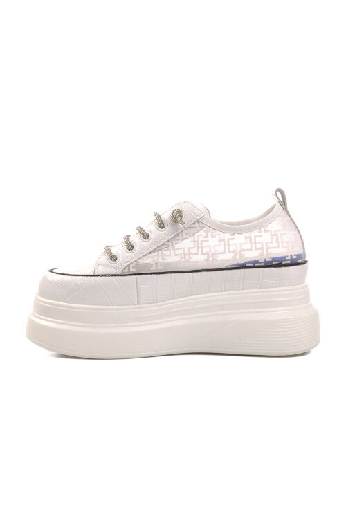 White High Sole Womens Sneaker 24Y345-9 Z