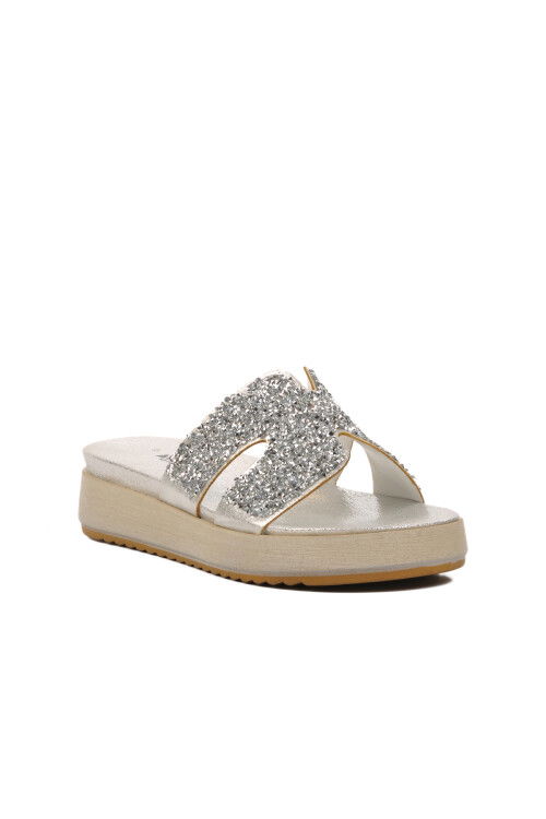 Silver Womens Slippers 286064 Z