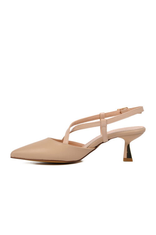 Beige Womens High Heel Shoes 357078 Z