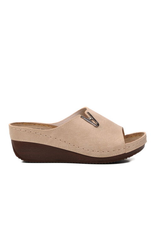 Beige Womens Slippers 38-973 Z