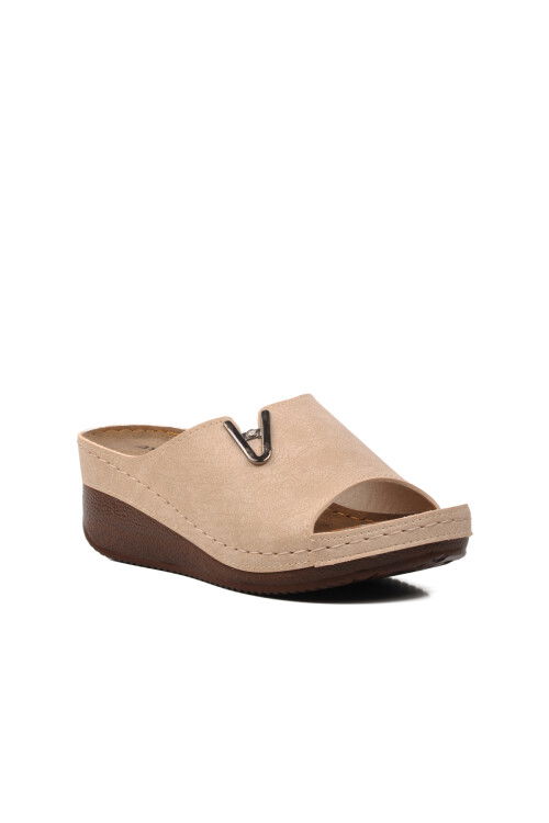 Beige Womens Slippers 38-973 Z