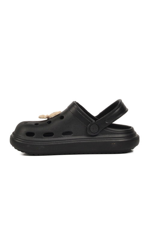 Black Unisex Sabo Kids Slippers 755 F