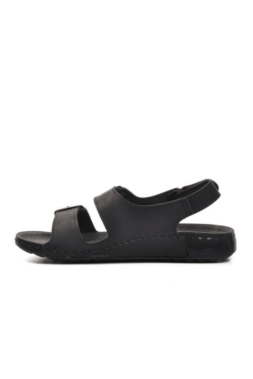 Black Mens Flat Sandals 80-954 M