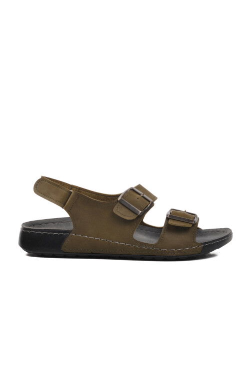 Green Mens Flat Sandals 80-954 M