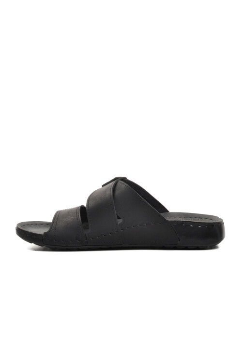 Black Anatomical Velcro Mens Slippers 80-989 M