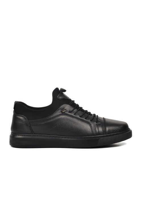 Black Genuine Leather Mens Casual Shoes 818 M