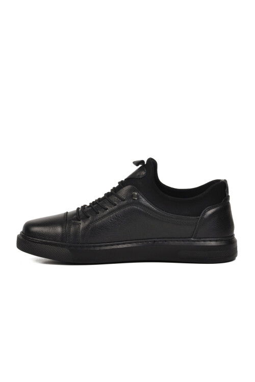 Black Genuine Leather Mens Casual Shoes 818 M