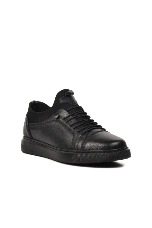 Black Genuine Leather Mens Casual Shoes 818 M