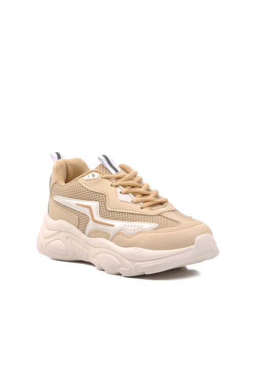 Beige-White Womens Sneakers 026 Z