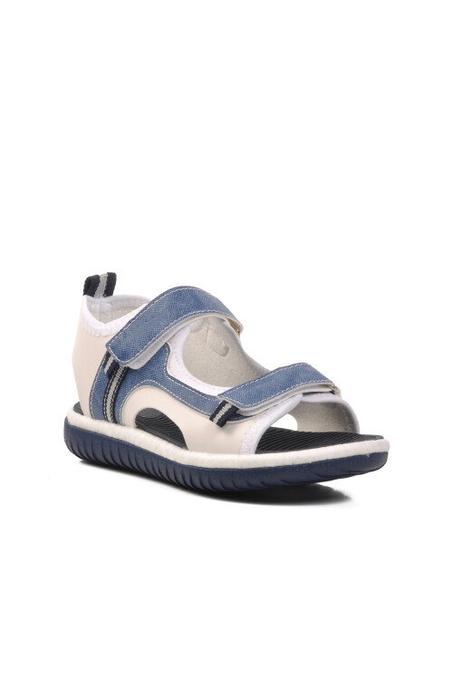 White Blue Orthopedic Boys Sandals 24-996 F