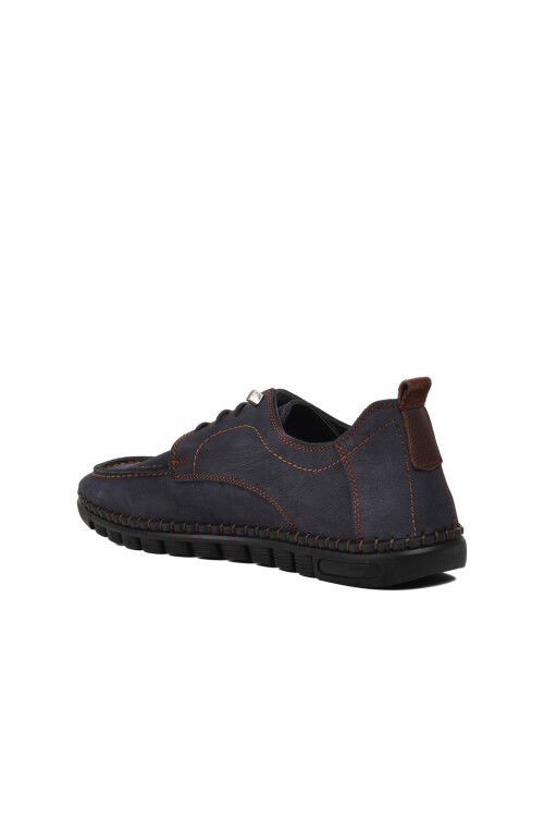 Navy Blue Nubuck Mens Casual Shoes D2025 M