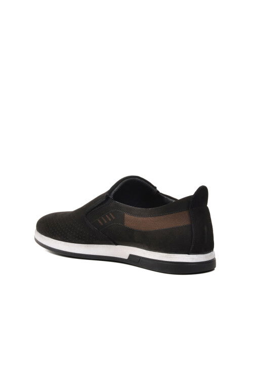 Black Nubuck Mens Casual Shoes D7401 M