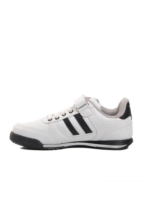 White-Black Childrens Sports Shoes Effective PU P