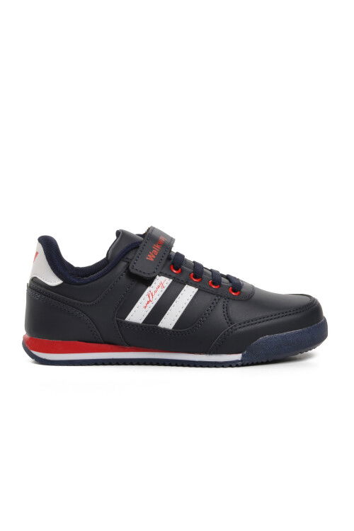 Navy Blue Childrens Sports Shoes Effective PU P