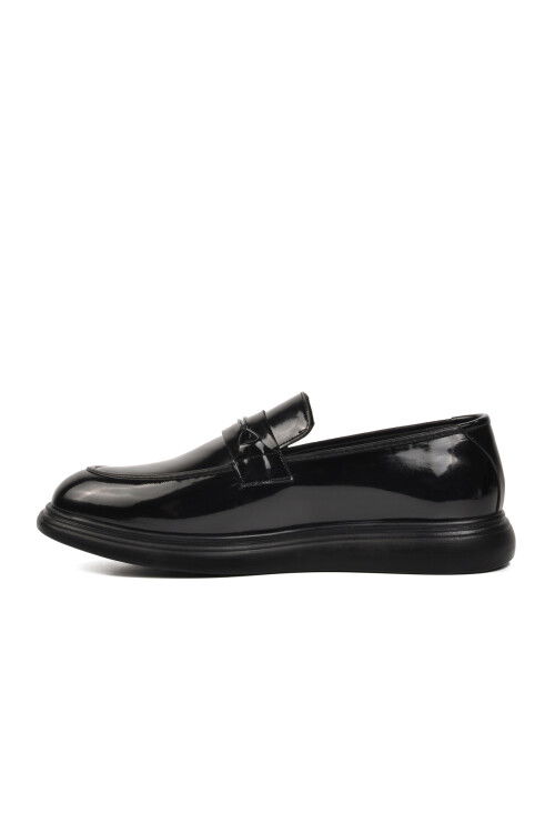Black Patent Leather Mens Casual Shoes P300 M