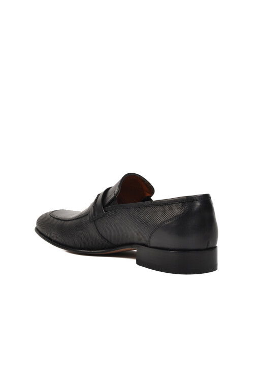 Black Genuine Leather Mens Classic Shoes Premium 02466 M