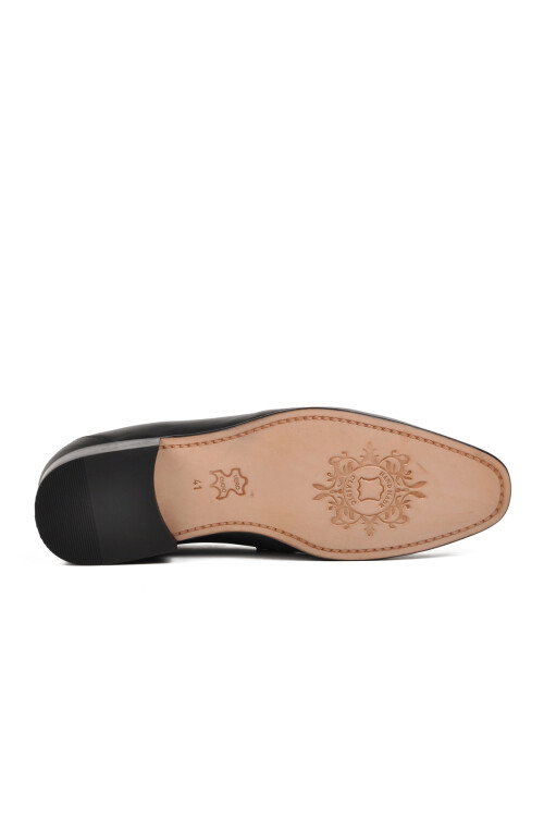 Black Genuine Leather Mens Classic Shoes Premium 02471 M