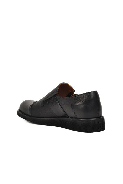 Black Genuine Leather Mens Casual Shoes Premium 03256 M