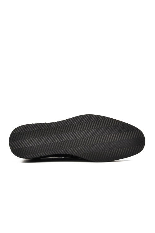 Black Genuine Leather Mens Casual Shoes Premium 03256 M