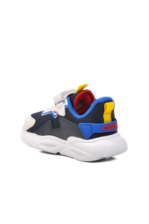 Navy Blue Light Velcro Unisex Kids Sneakers Ruby P