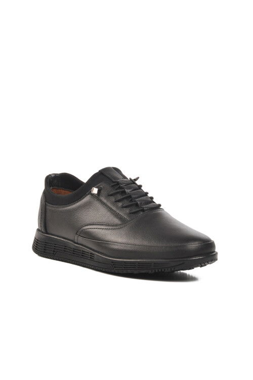 Black Genuine Leather Anatomic Gel Sole Mens Casual Shoes 008 M