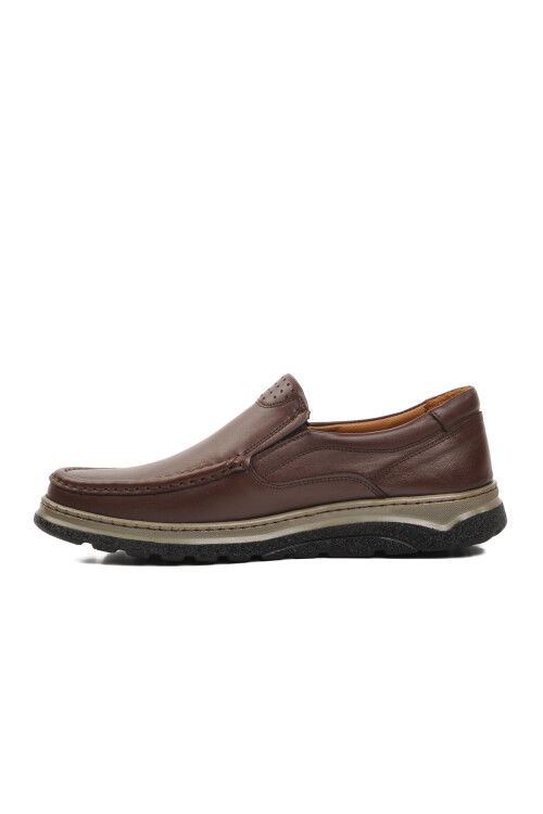 Brown Genuine Leather Mens Casual Shoes 022-DM