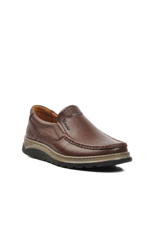 Brown Genuine Leather Mens Casual Shoes 022-DM