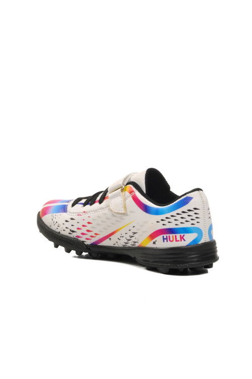 White-Black Childrens Artificial Turf Shoes Hulk 129-F