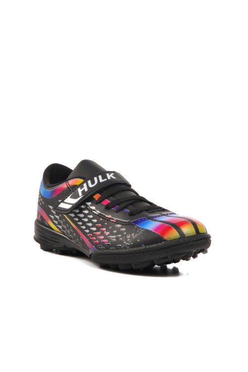 Black Kids Artificial Turf Shoes Hulk 129-F