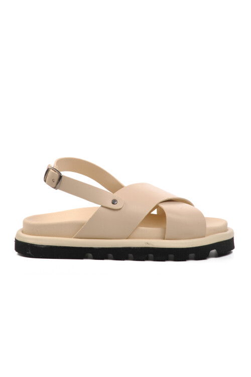 Beige Womens Flat Sandals 150 Z