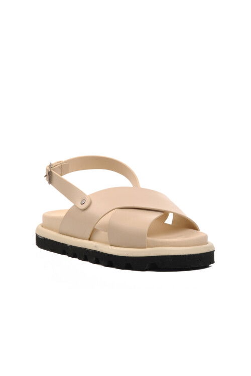 Beige Womens Flat Sandals 150 Z