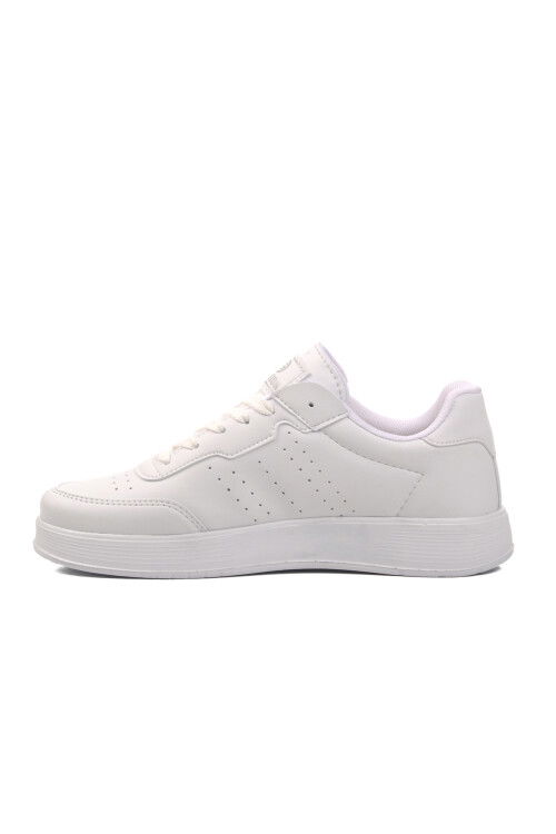 White Lace-Up Unisex Sneaker 158