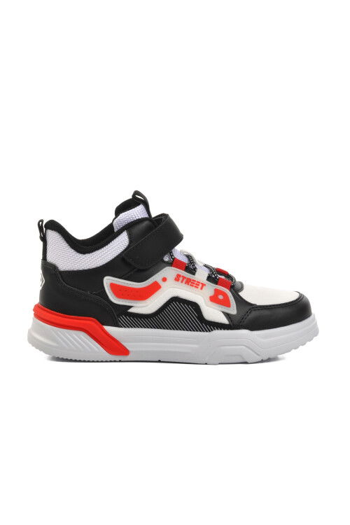 Black-White-Red Childrens Sneakers 1726 F