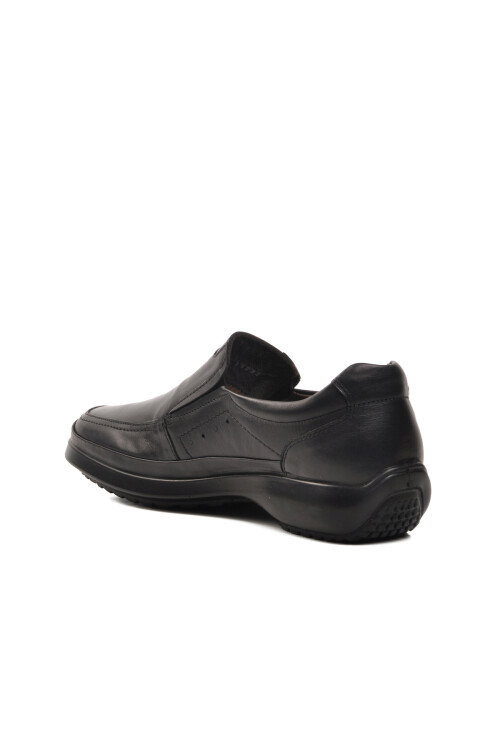 Black Genuine Leather Orthopedic Mens Casual Shoes 20063 M