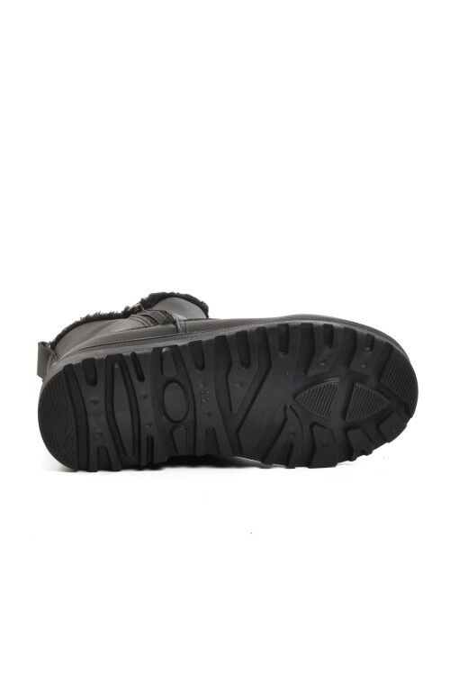 Black Fur-lined Girls Boots 23003 F