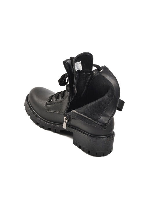 Siyah İçi Polarlı Kaymaz Taban Kadın Bot 23008 Z