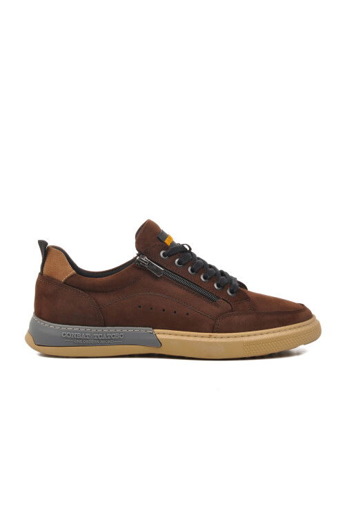 Brown Nubuck Mens Casual Shoes 231220 M