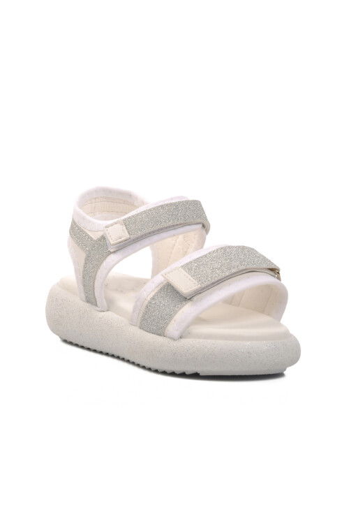 Beyaz Ortopedik Kız Çocuk Sandalet 24-402 P