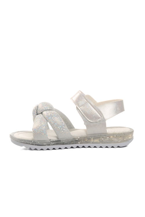 White Orthopedic Girls Sandals 24-409 P