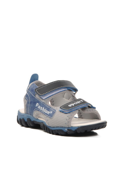 Lacivert Mavi Ortopedik Erkek Çocuk Spor Sandalet 24-410 P