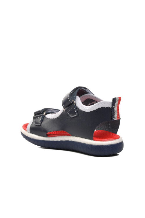 White Red Orthopedic Boys Sandals 24-996 P