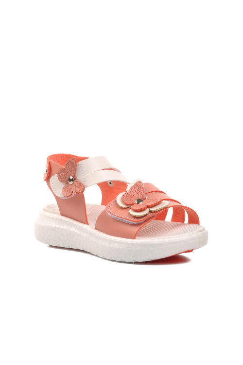 White-Powder Kids Flat Sandals 24-997 P