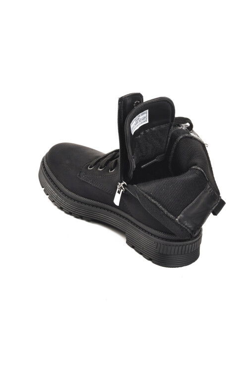 Black-Emerald Fleece Inside Girls Boots 24030 F