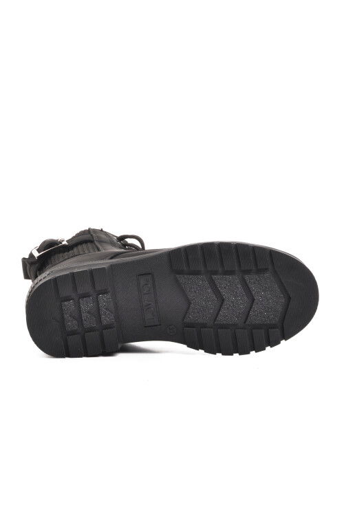 Black-Emerald Fleece Inside Girls Boots 24030 F