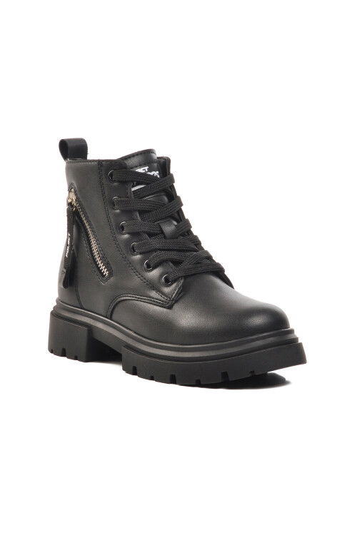 Black Polar Fleece Girls Boots 24106 F