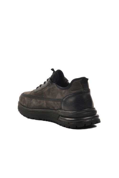 Gray Nubuck Genuine Leather Mens Casual Shoes 241548 M