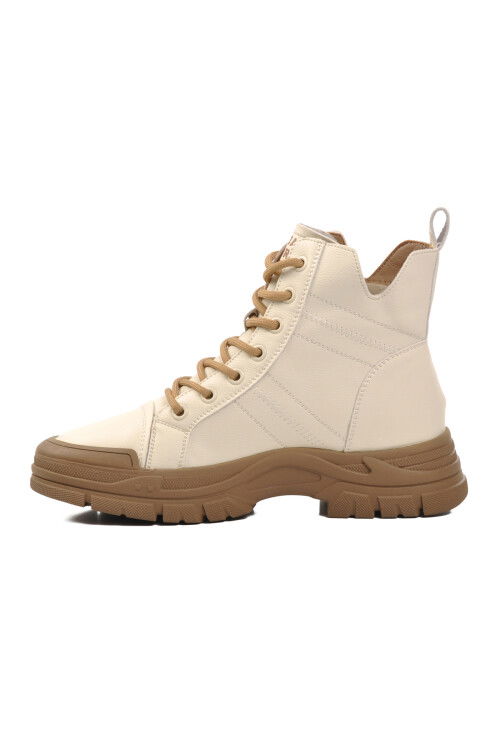 Beige Polar Fleece Non-Slip Sole Womens Boots 24K310-14 Z