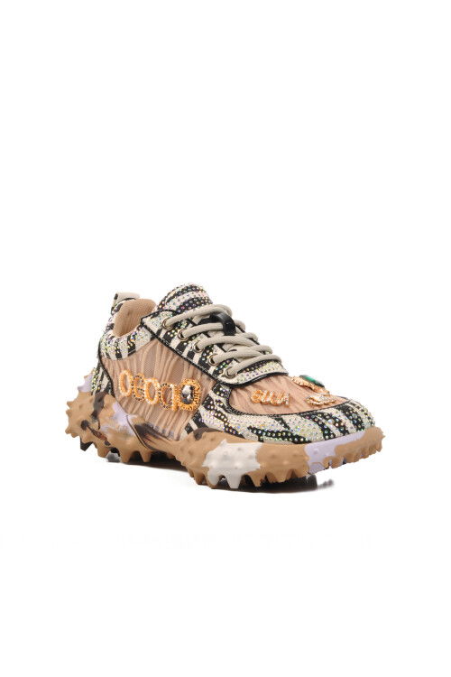 Beige Womens Sneakers 24K351-1 Z